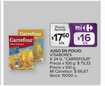Carrefour Market Jugo En Polvo V-sabores oferta