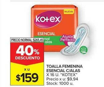 Carrefour Market Toalla Femenina Esencial C-alas oferta