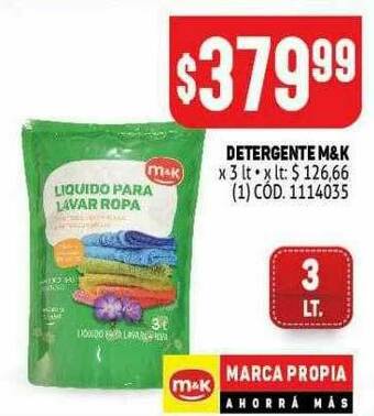 Makro Detergente M&k oferta