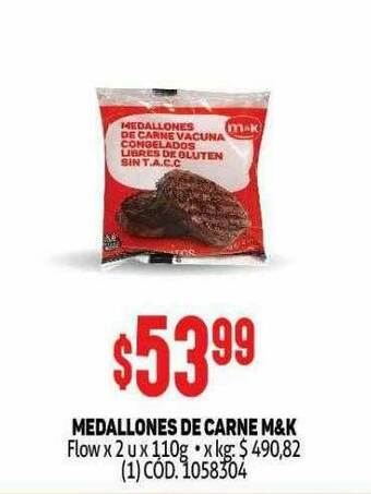 Makro Medallones De Carne M&k oferta