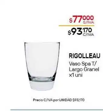 Nini Mayorista Rigolleau Vaso Spa T/Largo Granel x1 uni oferta