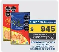 9 de oro - bizcochos agridulces