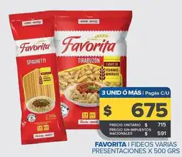 Carrefour Maxi Favorita - fideos oferta