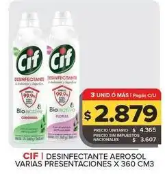 Carrefour Maxi Cif - desinfectante aerosol oferta