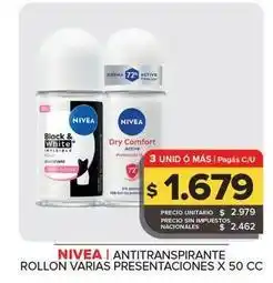 Carrefour Maxi Nivea - antitranspirante rollon oferta