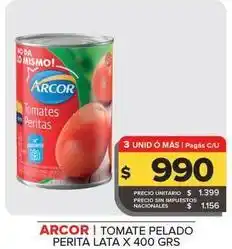 Carrefour Maxi Arcor - tomate pelado perita oferta
