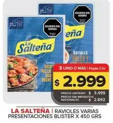 Carrefour Maxi La salteña - ravioles varias presentaciones oferta