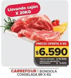 Carrefour Maxi Carrefour - bondiola congelada oferta