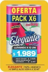 Carrefour Maxi Elegante - papel higiénico hoja simple aloe vera oferta