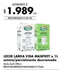 Disco Manfrey - leche larga vida oferta