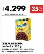 Disco Nesquik - cereal matinal oferta