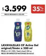 Disco Cif - lavavajillas active gel oferta