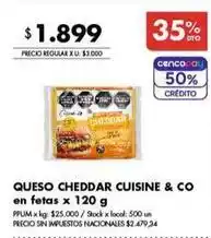 Disco Queso cheddar en fetas oferta