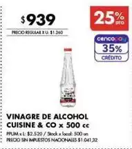 Disco Vinagre de alcohol oferta