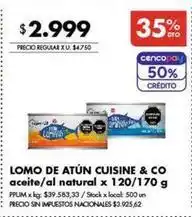 Disco Lomo de atún cuisine & co oferta