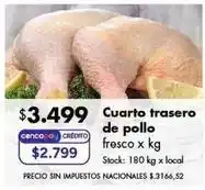 Disco Cuarto trasero de pollo fresco oferta