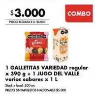 Disco Galletitas variedad + jugo oferta