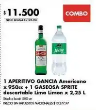 Disco Aperitivo americano + gaseosa lima limon oferta
