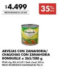 Disco Arvejas con zanahoria / chauchas con zanahoria oferta