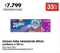 Disco Bolsas para organizar oferta
