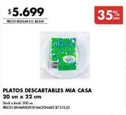 Disco Platos descartables oferta