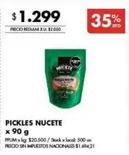 Disco Nucete - pickles oferta