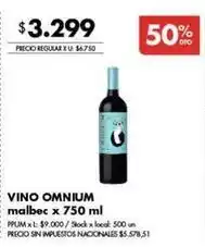 Disco Vino omnium malbec oferta