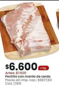 Coto Pechito con manta de cerdo oferta