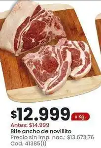 Coto Bife ancho de novillito oferta