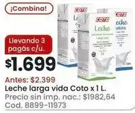 Coto - leche larga vida x 1 l. cod. 8899-11973