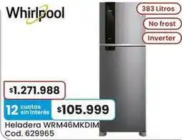 Coto Whirlpool - heladera wrm46mkdim cod. 629965 oferta