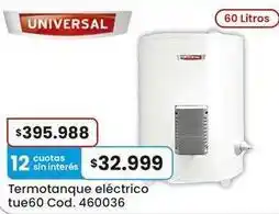 Coto Universal - termotanque eléctrico tue60 cod. 460036 oferta