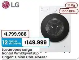 Coto Lg - lavarroparropas carga frontal wm13gwnts6p oferta