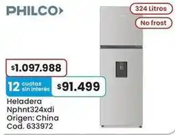 Coto Philco - heladera nphnt324xdi oferta