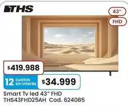 Coto Smart tv led 43 fhd ths43fhd25ah oferta