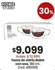 Coto Tazas de vidrio doble con asa, 180 ml. cod. 495008 oferta