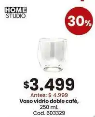 Coto Vaso vidrio doble café, 250 ml. cod. 603329 oferta