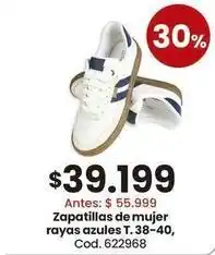 Coto Zapatillas de mujer rayas azules t. 38-40, cod. 622968 oferta