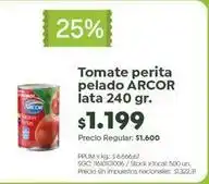 Arcor - tomate perita pelado lata