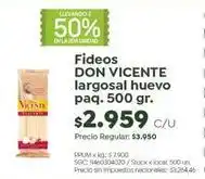 Don vicente - fideos largos al huevo paq