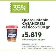 Jumbo Casancrem - queso untable cl uevo sico x 500 gr oferta