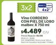 Jumbo Vino malbec x 750 ml oferta