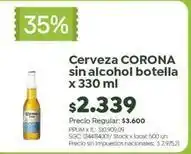 Jumbo Corona - cerveza sin alcohol botella oferta