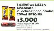 Jumbo Nesquik - galletitas chocolate + leches chocolotadas oferta