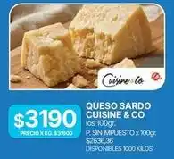 Supermercados Vea Queso sardo oferta