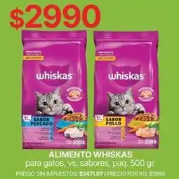 Supermercados Vea Whiskas - alimento para gatos oferta