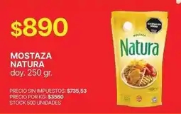 Supermercados Vea Natura - mostaza oferta
