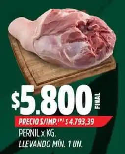 Supermercados Yaguar Pernil oferta