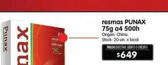 Disco Resmas punax 75g a4 500hojas oferta
