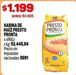 Makro Presto pronta - harina de maiz oferta